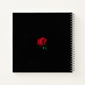 Notebook mit personalisierter Rose Notizblock (Rückseite)