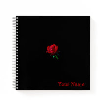 Notebook mit personalisierter Rose