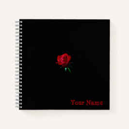 Notebook mit personalisierter Rose Notizblock