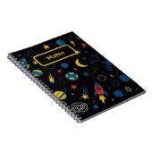 Notebook mit Platz und Galaxy Doodle Notizblock (Rechte Seite)