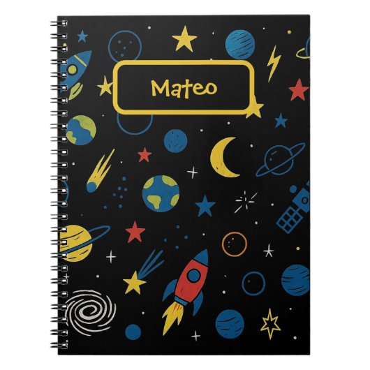 Notebook mit Platz und Galaxy Doodle Notizblock (Vorderseite)