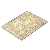 Notebook mit Pointillistischen Bäumen Notizblock (Linke Seite)