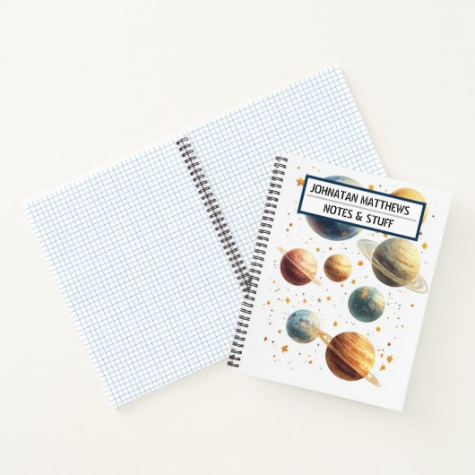 Notebook mit Raumthema Notizblock (Innenseite)