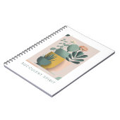 Notebook mit Retro-inspiriert Pflanze Notizblock (Linke Seite)