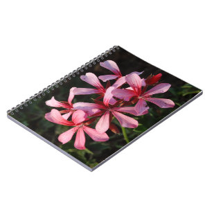 Notebook mit rosa Blume (80 Seiten B&W) Notizblock