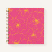 Notebook mit rosa Quadrat, Journal Notizblock (Vorderseite)