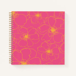 Notebook mit rosa Quadrat, Journal Notizblock
