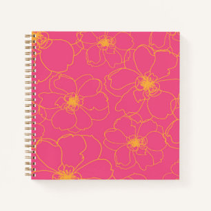 Notebook mit rosa Quadrat, Journal Notizblock