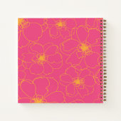 Notebook mit rosa Quadrat, Journal Notizblock (Rückseite)