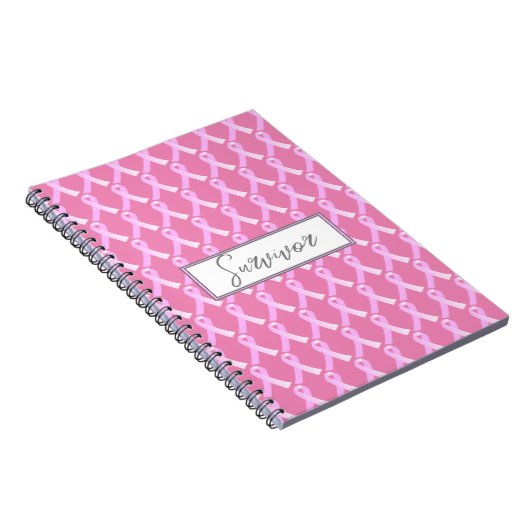 Notebook mit rosa Ribbon-Brustkrebs Notizblock (Rechte Seite)