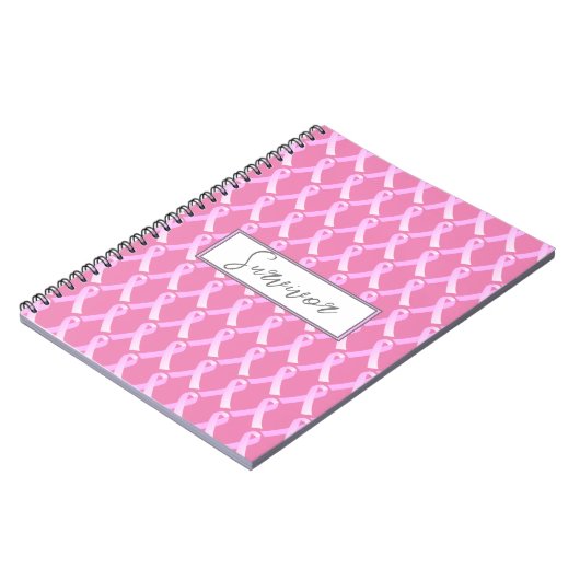 Notebook mit rosa Ribbon-Brustkrebs Notizblock (Linke Seite)
