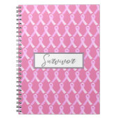 Notebook mit rosa Ribbon-Brustkrebs Notizblock (Vorderseite)