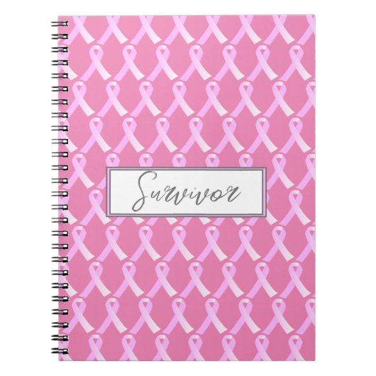 Notebook mit rosa Ribbon-Brustkrebs Notizblock (Vorderseite)