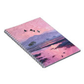 Notebook mit rosa Sonnenuntergang Notizblock (Rechte Seite)