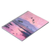 Notebook mit rosa Sonnenuntergang Notizblock (Linke Seite)