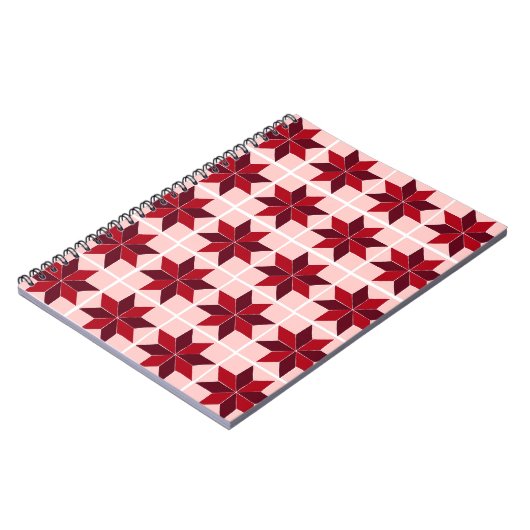 Notebook mit rotem Steppmuster Notizblock (Linke Seite)