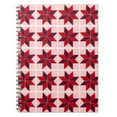 Notebook mit rotem Steppmuster Notizblock (Vorderseite)