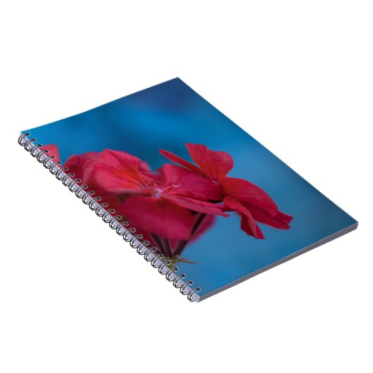 Notebook mit roten Blume Notizblock (Rechte Seite)