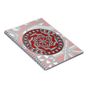 Notebook mit roter Maschine Notizblock (Rechte Seite)