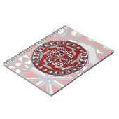 Notebook mit roter Maschine Notizblock (Linke Seite)