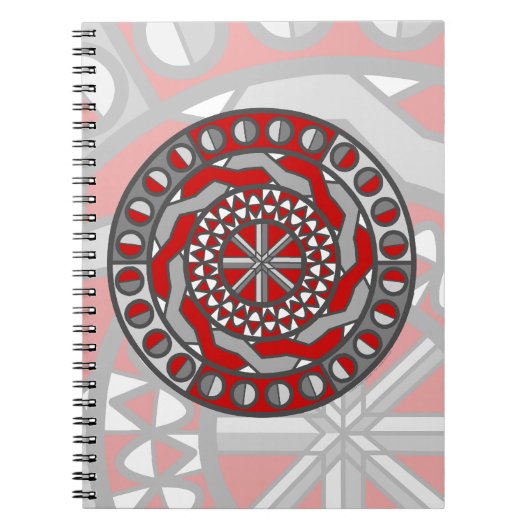 Notebook mit roter Maschine Notizblock (Vorderseite)