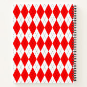 Notebook mit roter und weißer Raute Notizbuch (Rückseite)