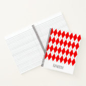 Notebook mit roter und weißer Raute Notizbuch (Innenseite)