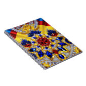 Notebook mit rumänischen Farben Abstract Design Notizblock (Rechte Seite)