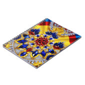 Notebook mit rumänischen Farben Abstract Design Notizblock (Linke Seite)