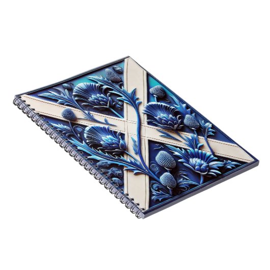 Notebook mit schottischem Thistles Modern Design Notizblock (Rechte Seite)