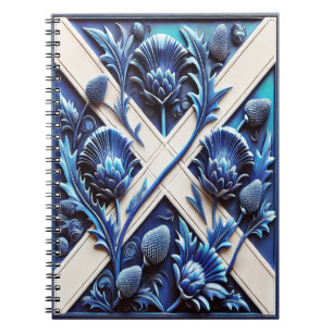 Notebook mit schottischem Thistles Modern Design Notizblock