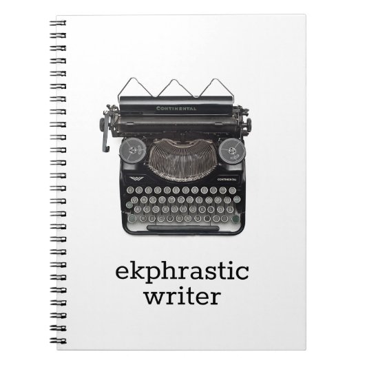 Notebook mit Schreibmaschine Notizblock (Vorderseite)