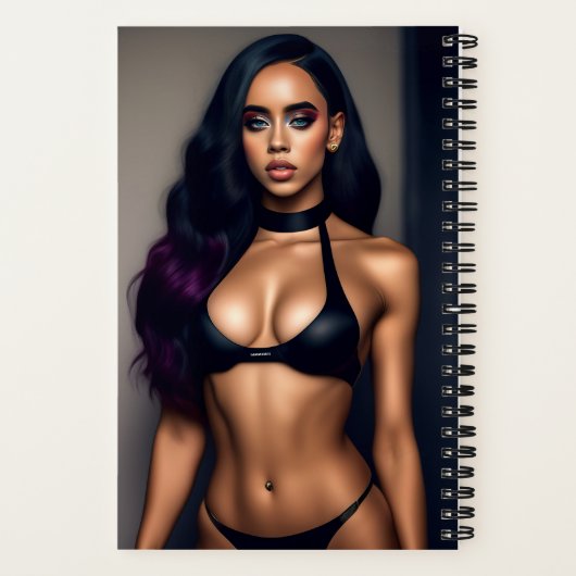 Notebook mit schwarzem Gift Notizblock (Rückseite)