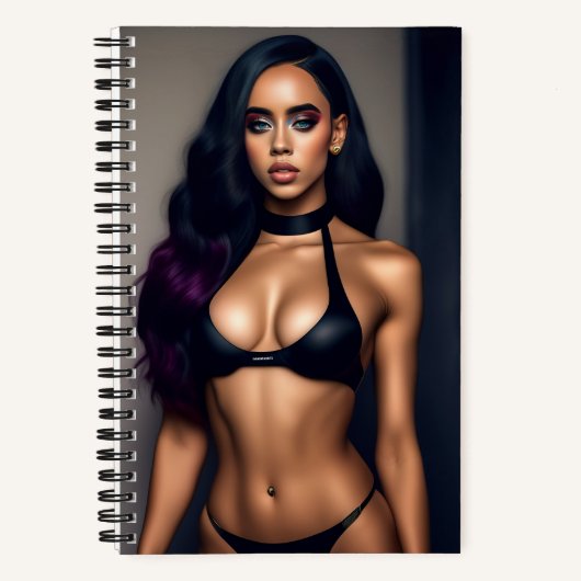 Notebook mit schwarzem Gift Notizblock (Vorderseite)