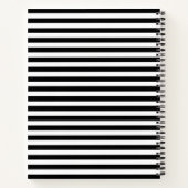 Notebook mit schwarzem und weißem Streifen Notizblock (Rückseite)