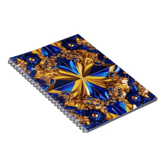 Notebook mit Schweden Farben Abstract Design Notizblock (Rechte Seite)