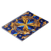 Notebook mit Schweden Farben Abstract Design Notizblock (Linke Seite)