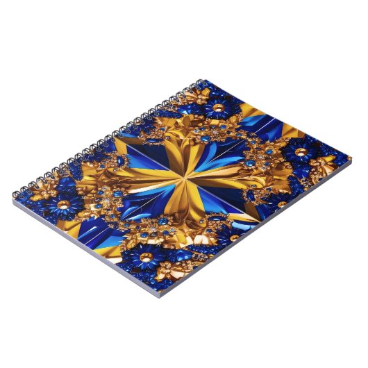 Notebook mit Schweden Farben Abstract Design Notizblock (Linke Seite)