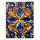 Notebook mit Schweden Farben Abstract Design Notizblock (Vorderseite)