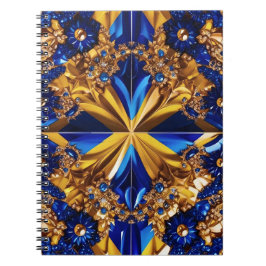 Notebook mit Schweden Farben Abstract Design Notizblock