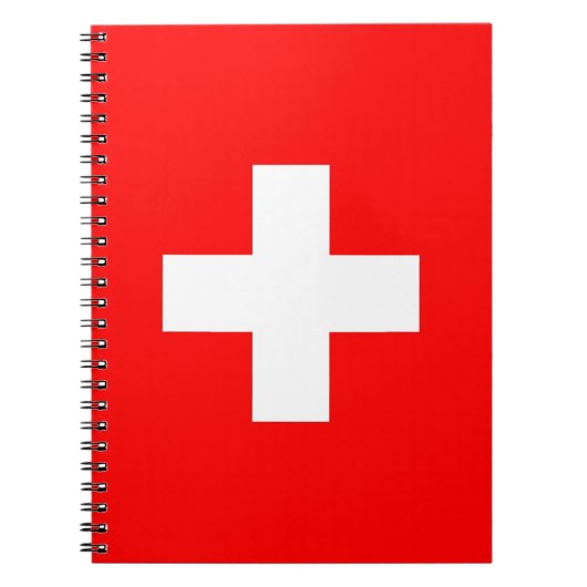 Notebook mit Schweizer Flagge Notizblock (Vorderseite)
