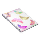 Notebook mit sechs verschiedenen Schmetterlingen Notizblock (Rechte Seite)