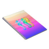 Notebook mit Seepferden aus Aqua/Rosa/Blau/Gold Notizblock (Rechte Seite)