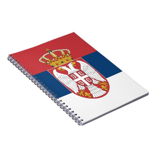 Notebook mit serbischer Flagge Notizblock (Rechte Seite)