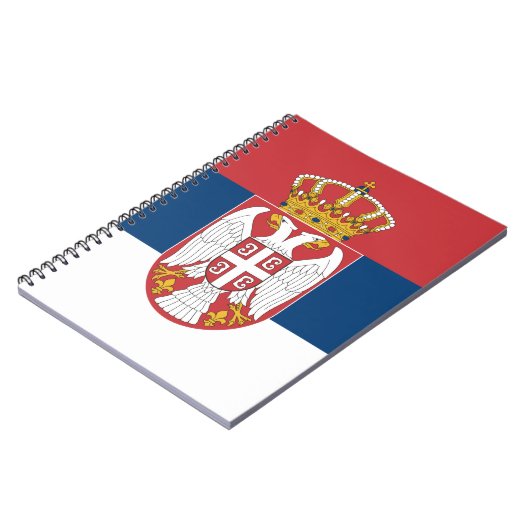 Notebook mit serbischer Flagge Notizblock (Linke Seite)