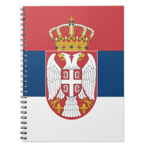 Notebook mit serbischer Flagge Notizblock