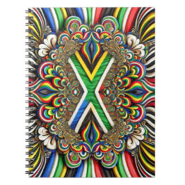 Notebook mit South African Colors Abstract Design Notizblock
