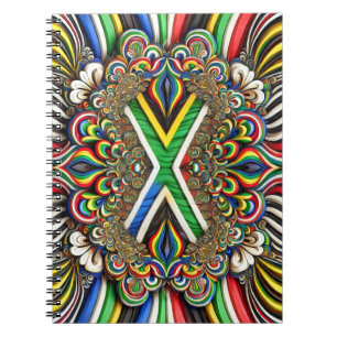 Notebook mit South African Colors Abstract Design Notizblock