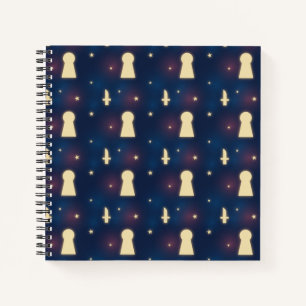 Notebook mit Starry Night Knife Keyhole Muster Notizblock