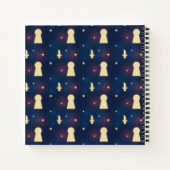 Notebook mit Starry Night Knife Keyhole Muster Notizblock (Rückseite)
